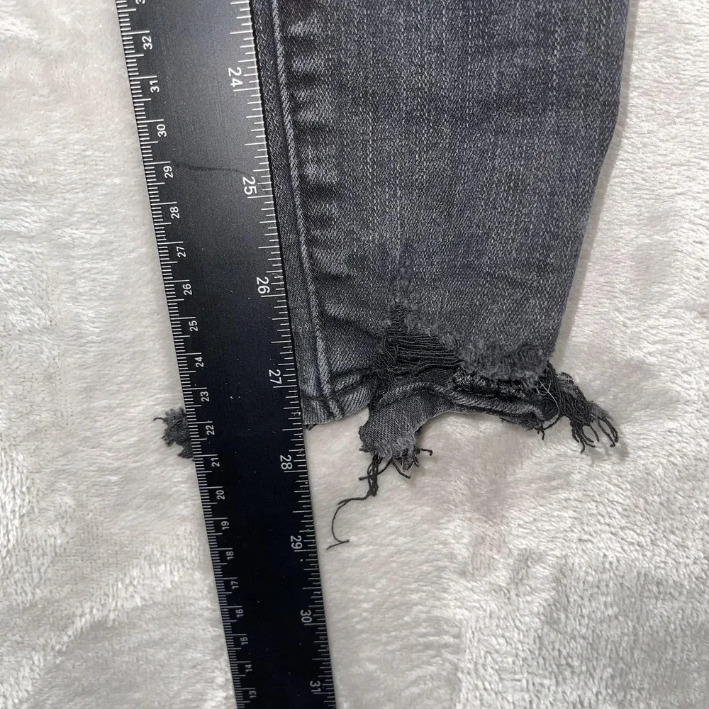 American Eagle Jeans Womens 00 Super High Rise Jeggings Distressed Skinny Fringe